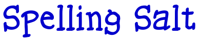 Spelling Salt 字体